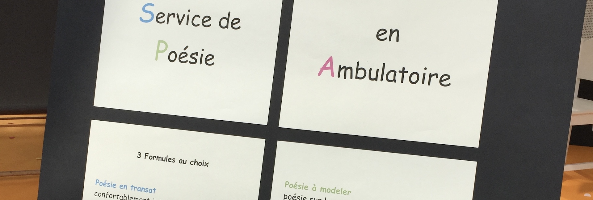 SPA- Service de Poésie en Ambulatoire SPA- Service de Poésie en Ambulatoire